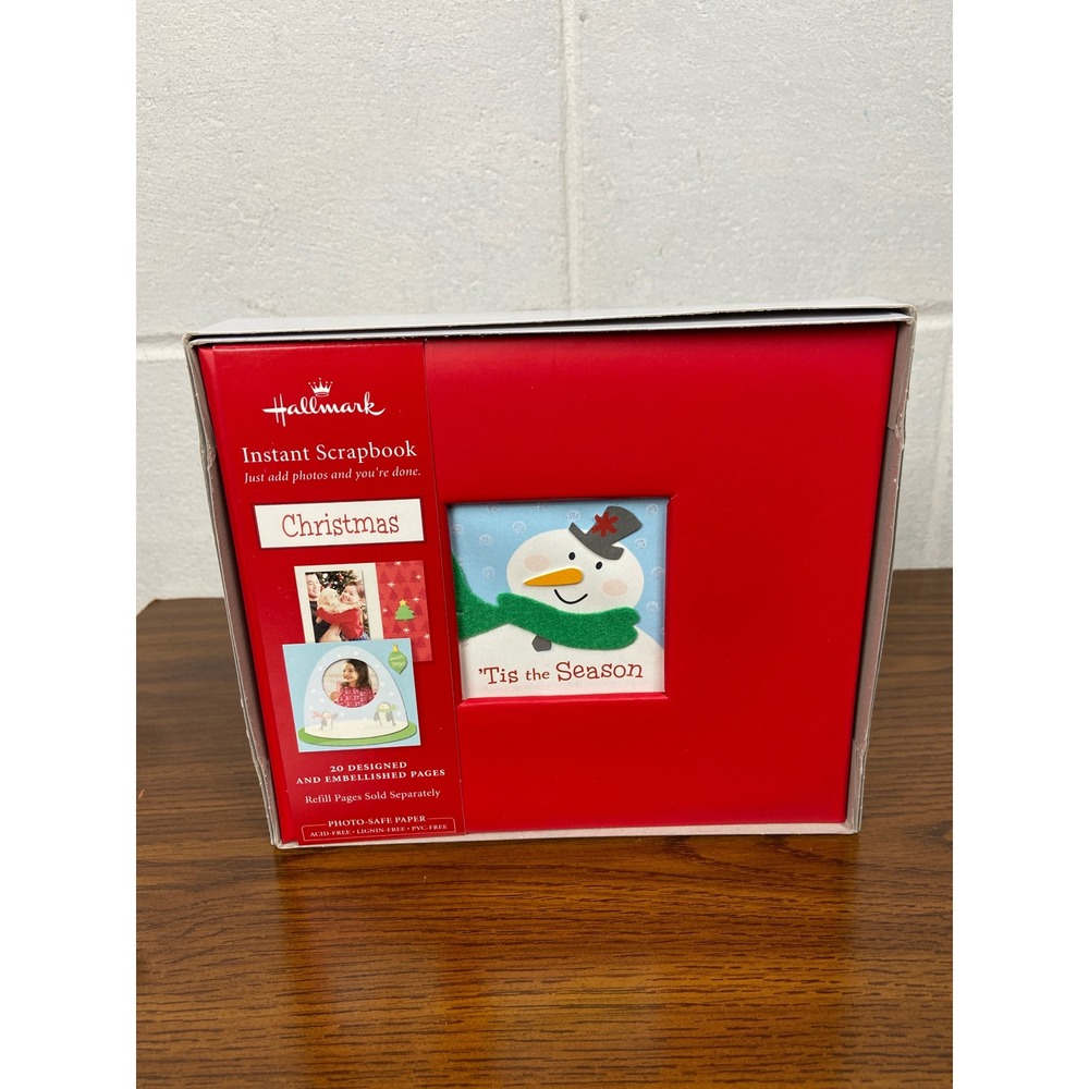 Hallmark Christmas Instant Scrapbook 20 Embellished Pages Photo‎ Safe Paper FUN